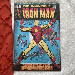 Marvel Iron Man Comic Art - Red, Yellow, Blue